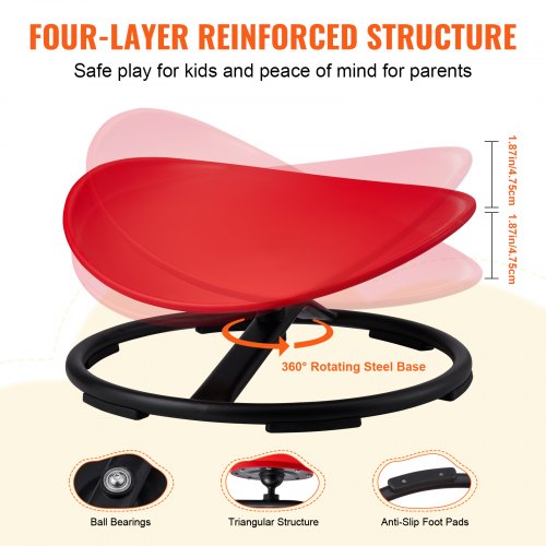 Kids Swivel Chair 220 LBS Capacity Sensory Spinning Chair Autistic Kids