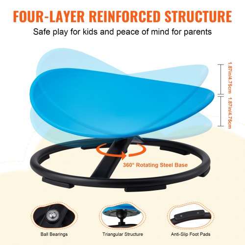 Kids Swivel Chair 220 LBS Capacity Sensory Spinning Chair Autistic Kids