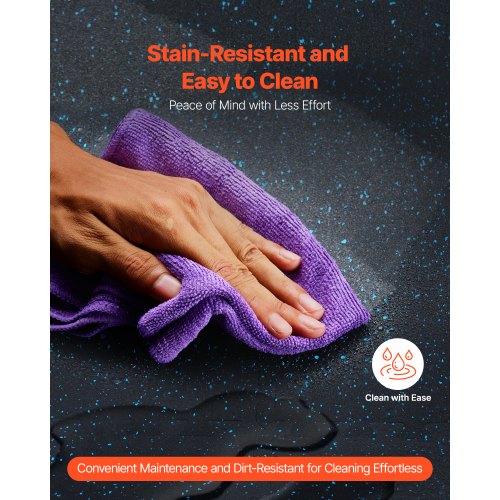 056 Inch Thick Gym Floor Mats 6 Tiles Rubber Top with EVA Foam 25 x 25