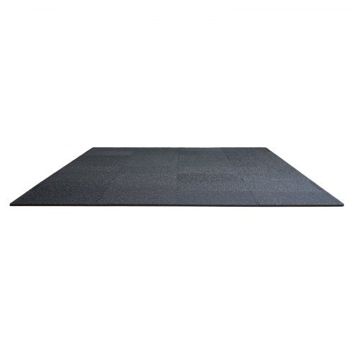 0.56 Inch Thick Gym Floor Mats 25 Tiles Rubber Top with EVA Foam 25" x 25"