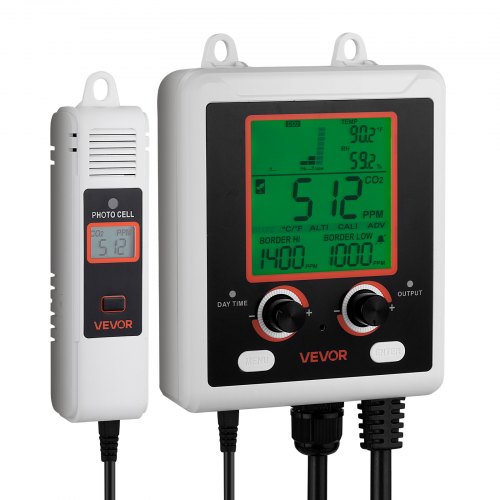 Carbon Dioxide Monitoring Controller Dual Outlets Co2 Meter Monitor Day And
