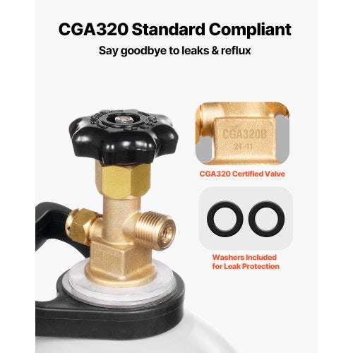 Co2 Tank 20 Lbs New Aluminum Alloy Cylinder Air With Spray Coating Cga320