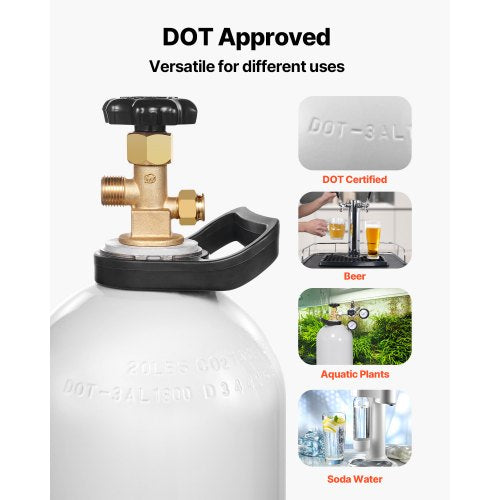 Co2 Tank 20 Lbs New Aluminum Alloy Cylinder Air With Spray Coating Cga320
