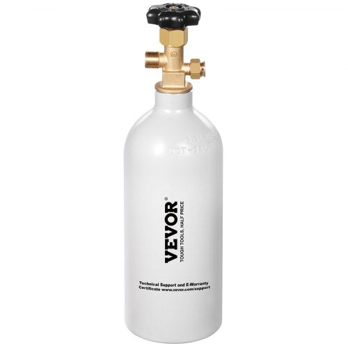 CO2 Tank 2.5 lbs New Aluminum Alloy Cylinder CO2 Air Tank with Light Gray