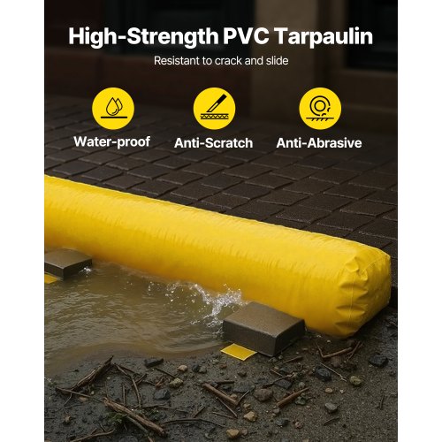 Flood Barrier 12 ft Length x 12 in Height Sandbag Alternative Water