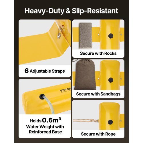 Flood Barrier 12 ft Length x 12 in Height Sandbag Alternative Water