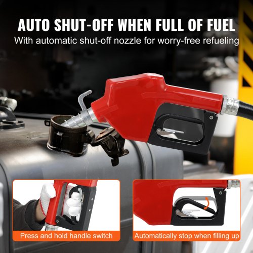 Fuel Transfer Pump 12V DC 16 GPM 14 HP Gasoline Extractor Pump with Automatic