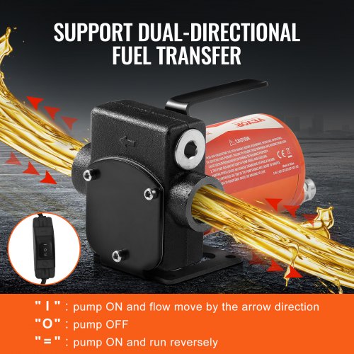 Fuel Transfer Pump 12V DC 53 GPM 110 HP Portable Electric Diesel