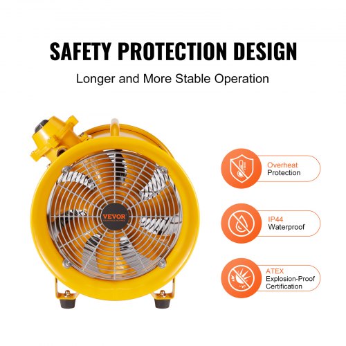 Portable Ventilator 10 Heavy Duty Cylinder Fan 350W Strong Shop Exhaust