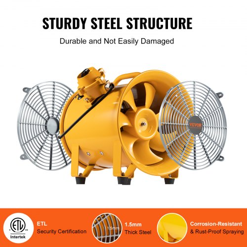 Portable Ventilator 12 Heavy Duty Cylinder Fan 550W Strong Shop Exhaust