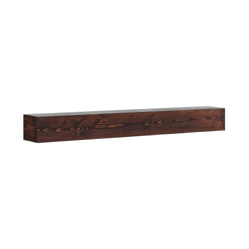 Fireplace Mantel 60 x 8 x 6 50 lbs Weight Capacity Natural Wood Mantel