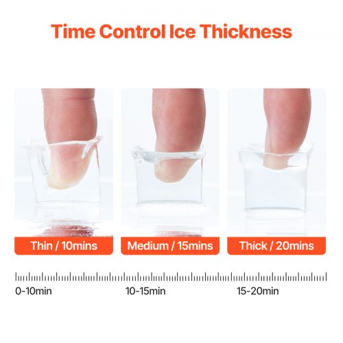 Countertop Ice Maker 32 Cubes Ready in 15 Mins 46lbs in 24Hrs