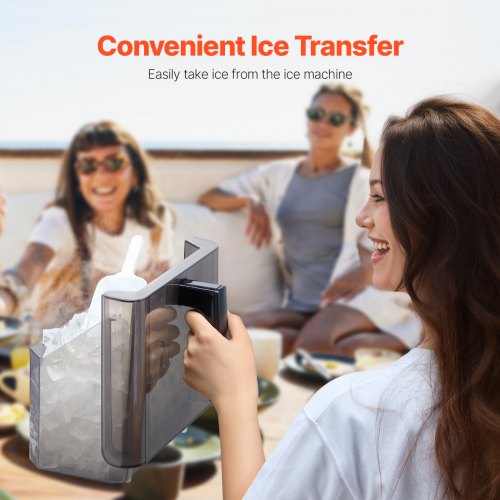 Countertop Ice Maker 32 Cubes Ready in 15 Mins 46lbs in 24Hrs