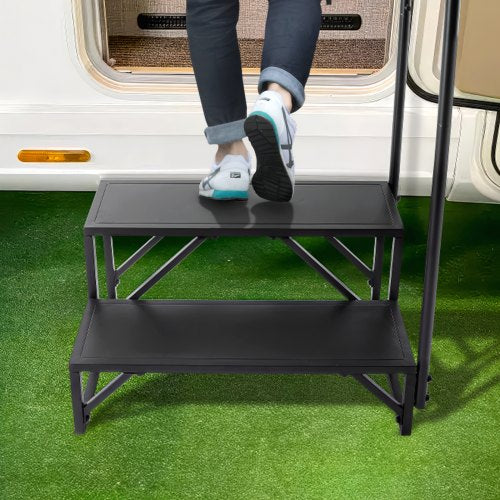 RV Steps 2Step RV Stairs 440 LBS Load Capacity Thickened Carbon Steel