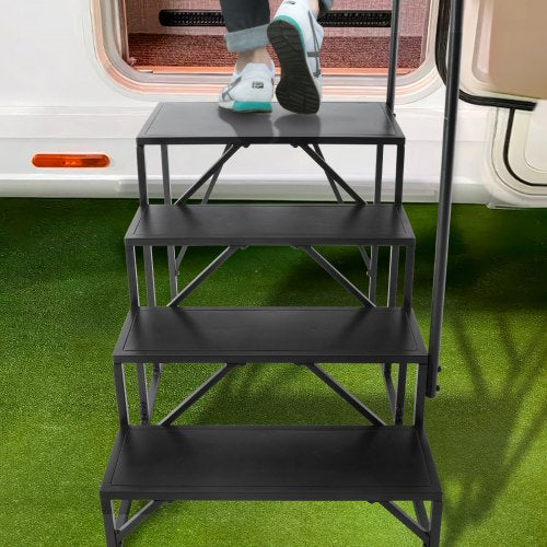 Rv Steps 4Step Stairs 440 Lbs Load Capacity Thickened Carbon Steel With