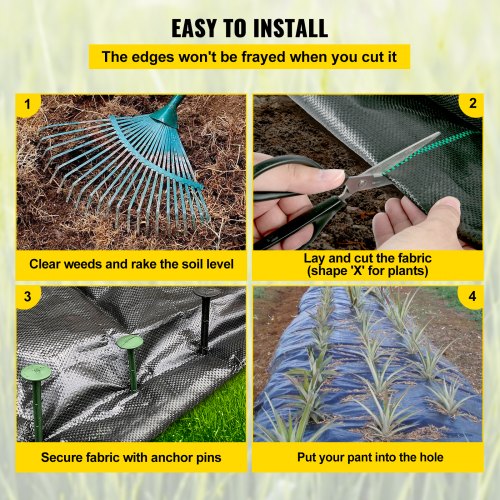 Weed Barrier 58oz Landscape Fabric 3ft x 300ft Cover Mat Heavy Duty Woven