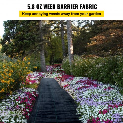 Garden Weed Barrier Fabric 58 OZ Heavy Duty Landscape Fabric 4ft x 100ft