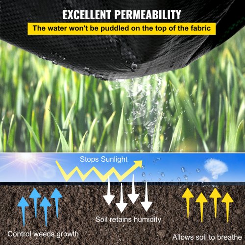 Weed Barrier 58oz Landscape Fabric 4ft x 300ft Cover Mat Heavy Duty Woven