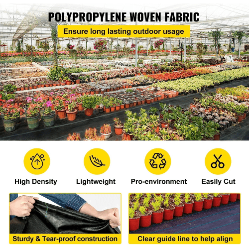 Weed Barrier Landscape Fabric 5 x 250 ft 5 Oz Premium Woven Ground Cover