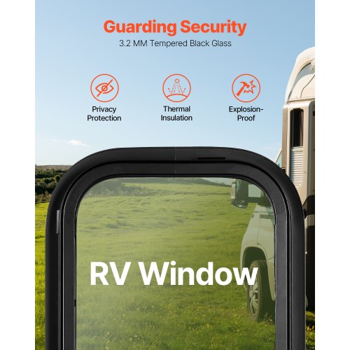 Vertical RV Window 12 W x 22 H Tinted Sliding RV Window with Net Screen