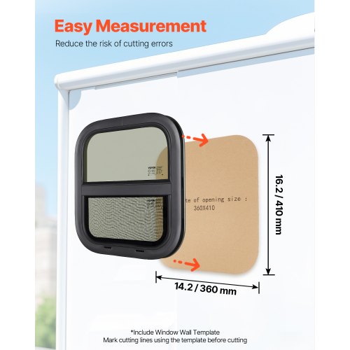 Vertical RV Window 14 W x 16 H Tinted Sliding RV Window with Net Screen