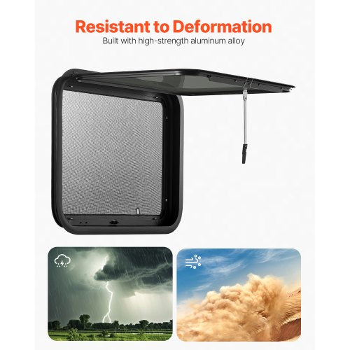 RV Exit Window 30 W x 22 H Tinted RV Window with Net Screen and Trim