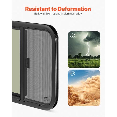 Horizontal RV Window 24 W x 20 H Tinted Sliding RV Window with Net Screen