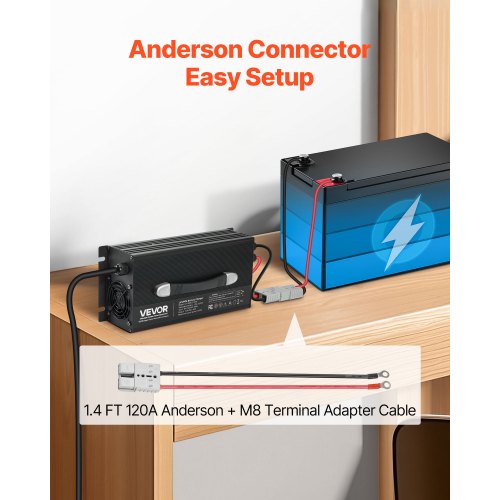 12V 60A Lithium Battery Charger 146V Acdc Lifepo4 Smart With Anderson