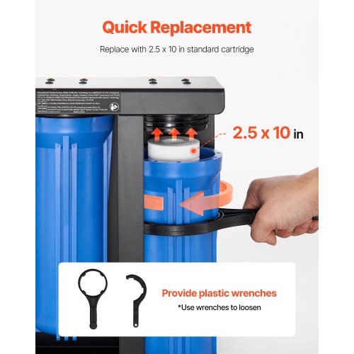 RV Water Filtration System 3Cartridge Water Filter System for Campers