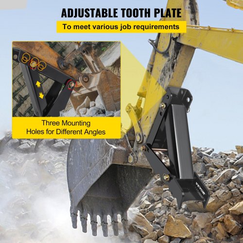 18 Backhoe Thumb 12 Teeth Thickness Heavy Duty Excavator Thumb Black