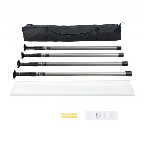 Dust Barrier Poles Carry Bag 10 Ft Poles with 4 Telescoping Poles and 328x1312