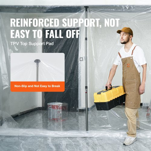 Dust Barrier Poles 12 Ft Dust Barrier System with 4 Telescoping Poles