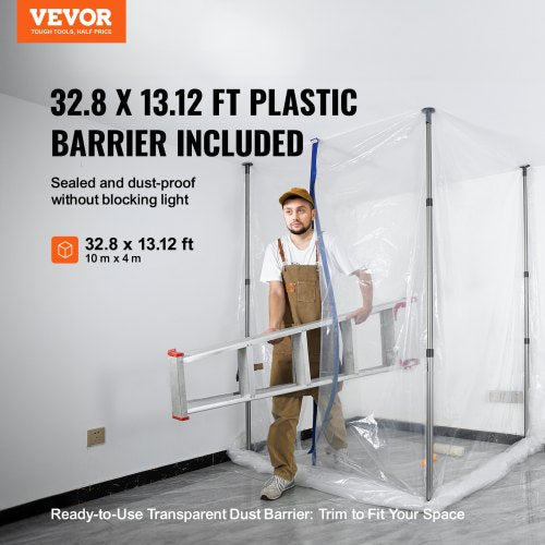 Dust Barrier Poles 10 Ft Barrier Poles Dust Barrier System with 4