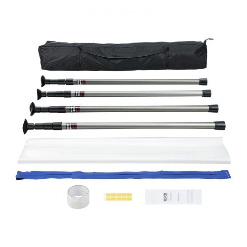 Dust Barrier Poles 10 Ft Barrier Poles Dust Barrier System with 4