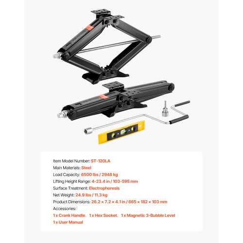6500 lbs RV Scissor Jacks 4234 in RV Stabilizer Leveling Scissor Jacks