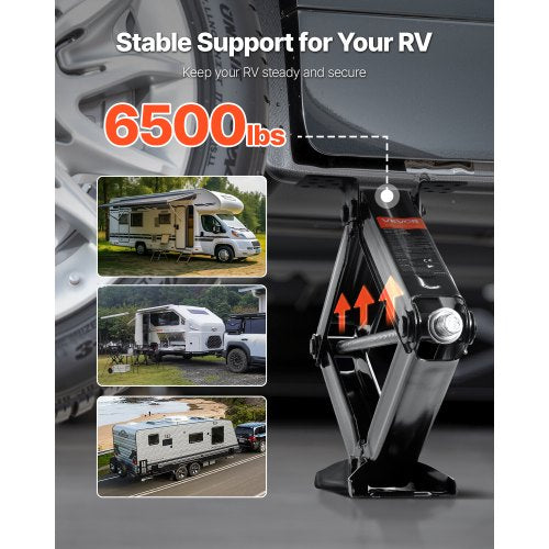 6500 Lbs Rv Scissor Jacks 4234 In Stabilizer Leveling Set Of 4 Heavy Duty Jack