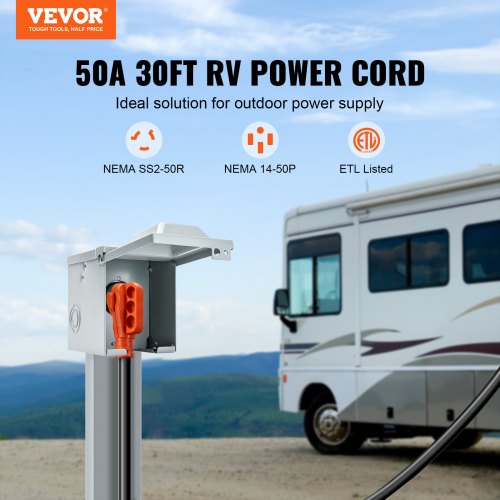 30 Feet RV Power Cord 50 Amp Heavy Duty STW 63 81 Generator Cord NEMA