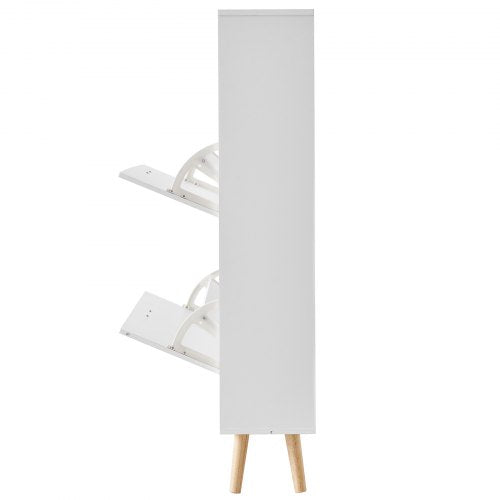 Shoe Cabinet with 2 Flip Drawers Shoe Storage Cabinet for Entryway Free