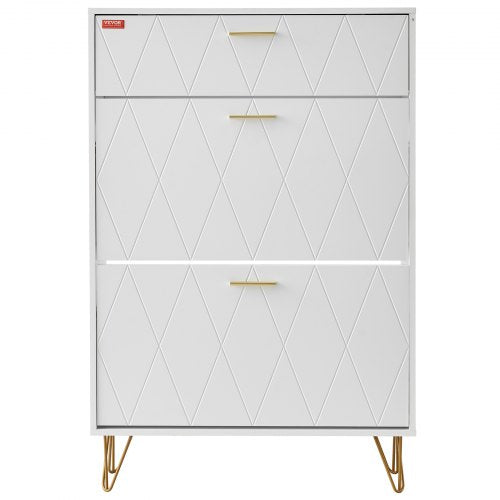 Shoe Cabinet with 3 Flip Drawers Shoe Storage Cabinet for Entryway Free