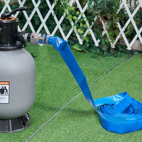 Pool Drain Hose 2 inch by 50 ft Durable PVC Material Includes Aluminum
