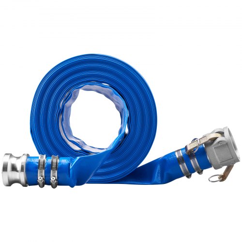 Pool Drain Hose 2 inch by 50 ft Durable PVC Material Includes Aluminum