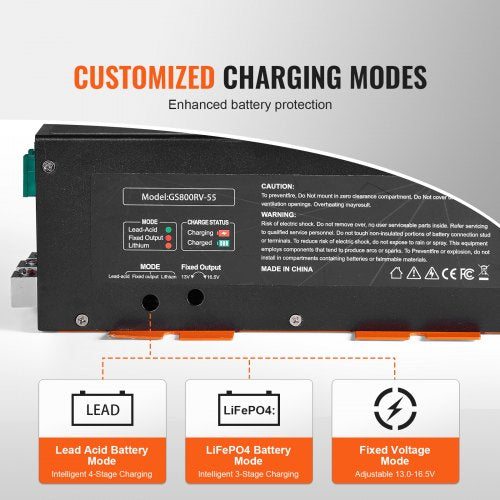 RV Converter 55 Amp 110V AC to 12V DC RV Power Converter Battery Charger