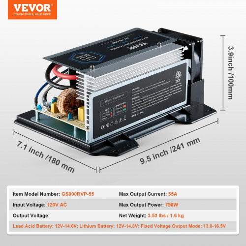 WF8955ADMBA Main Board Assembly 55 Amp RV Converter Replacement Unit
