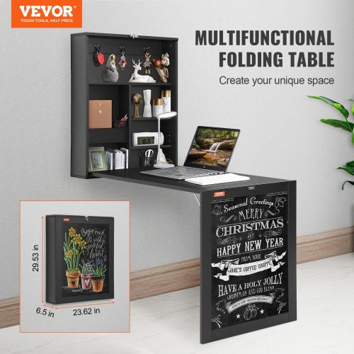 Wall Mounted Desk Fold out Convertible Desk MultiFunction Folding Wall