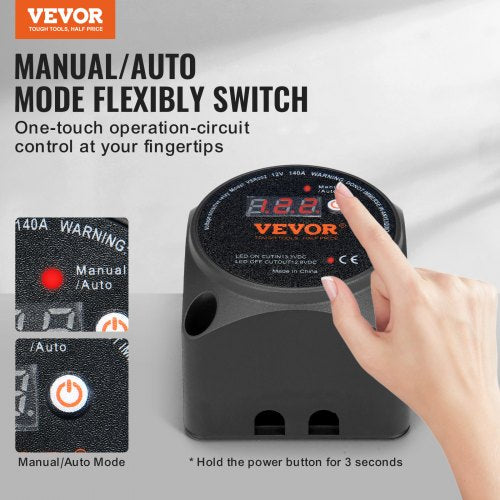 Dual Battery Isolator Kit 12V 140Amp Manual and Auto Modes VSR Voltage