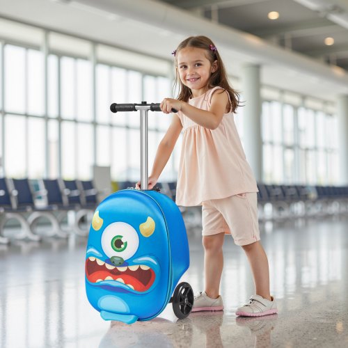 Rideon Luggage 20 L Capacity 20 Inches Kids Scooter Suitcase with Flash