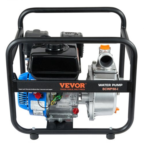 Gasoline Powered Trash Pump 2 in50 mm 65HP 132 GPM 4Stroke Gasoline