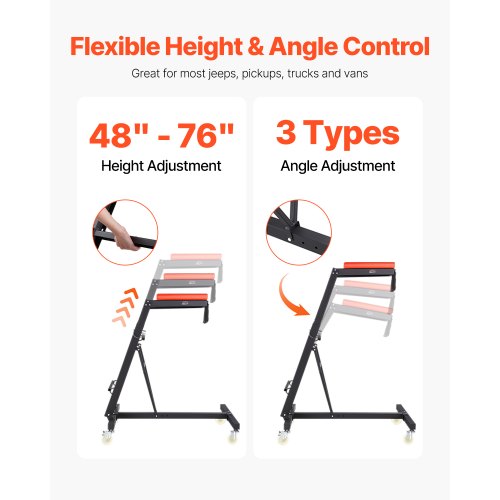 Automotive Top Creeper with Adjustable Height 496 to 756 400 LBS
