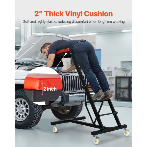 Automotive Top Creeper with Adjustable Height 496 to 756 400 LBS