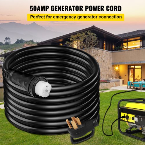 15FT Generator Power Cord 50Amp 125250volt 1450P to CS6364 Locking Connector